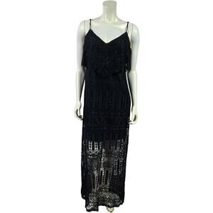 Guess Black Lace Maxi Dress Size 12